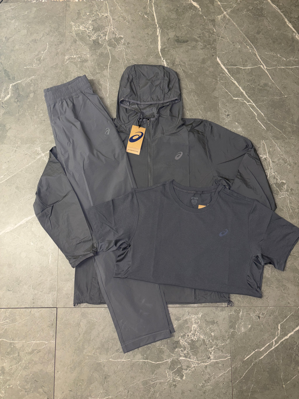 Asics Asia Exclusive Grey Tracksuit with Tshirt