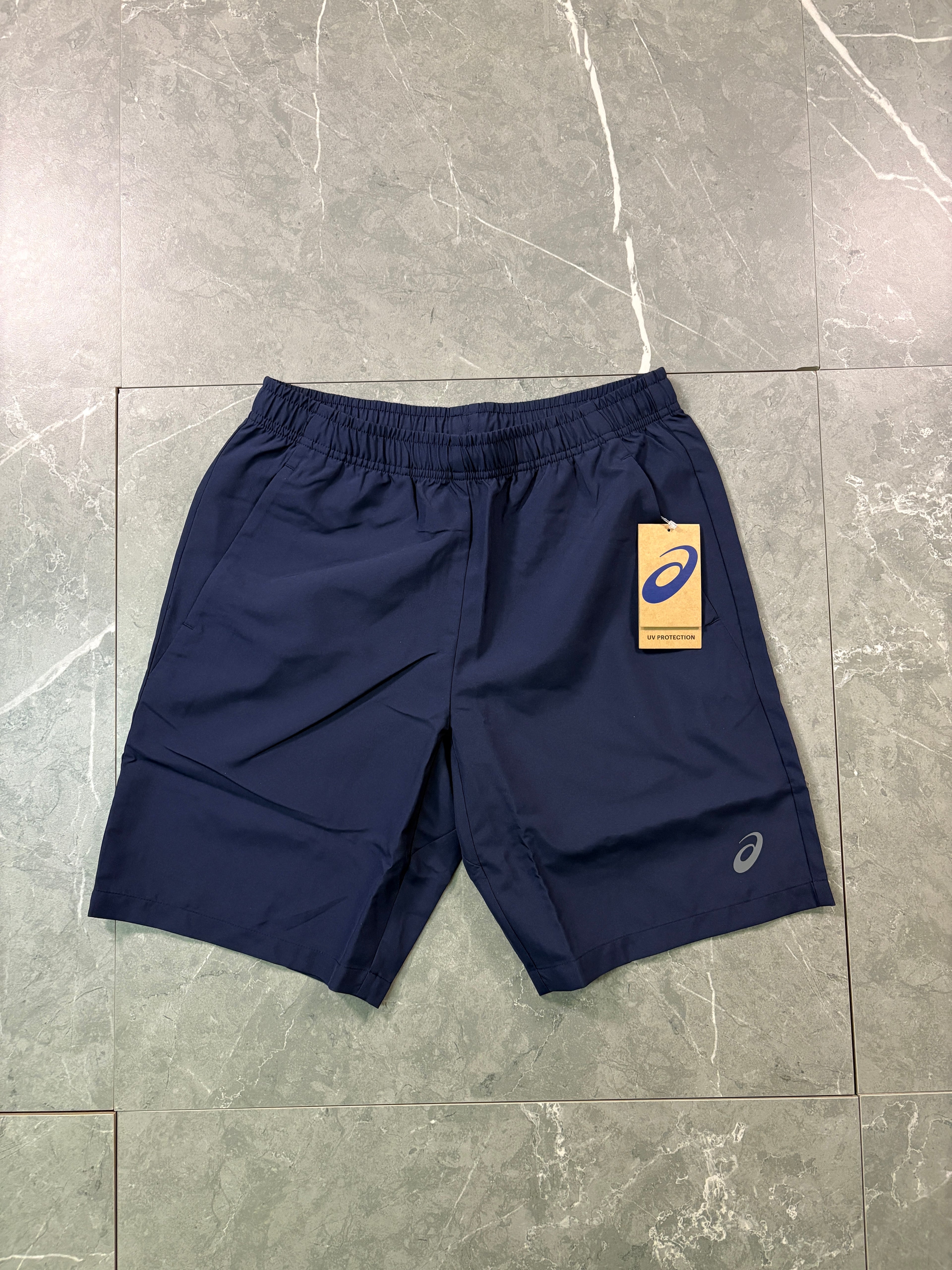 Asics Asia Exclusive Navy Jacket & Shorts Set