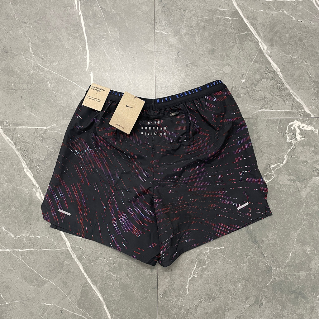 Nike 5” Running Division Shorts- Black/Purple